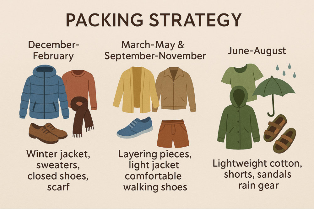 Seasonal packing strategy when visiting Hanoi